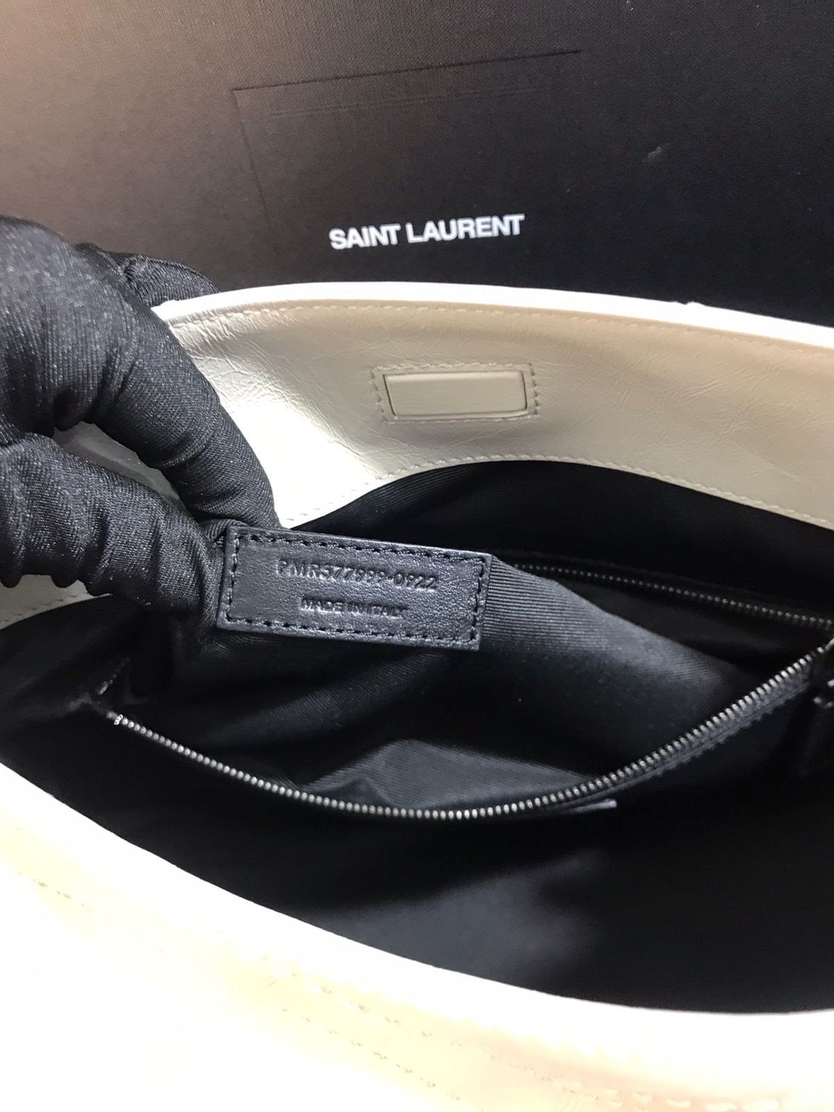 Saint Laurent Blanco Piel