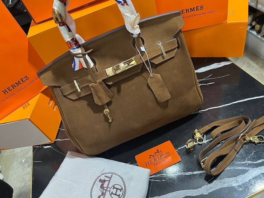 Hermes Birkin Café Gamuza Piel