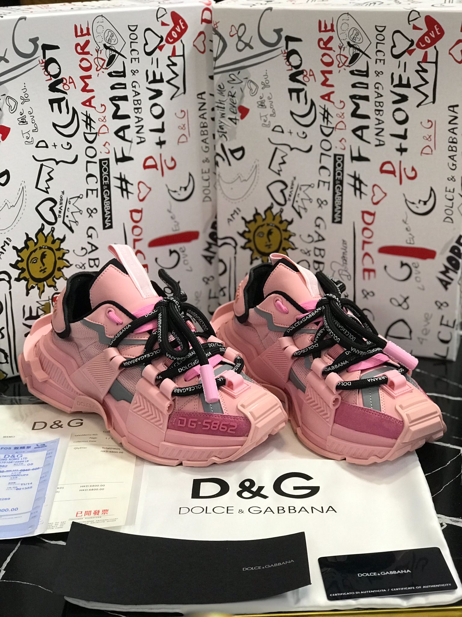 Dolce Gabbana Tenis color rosa