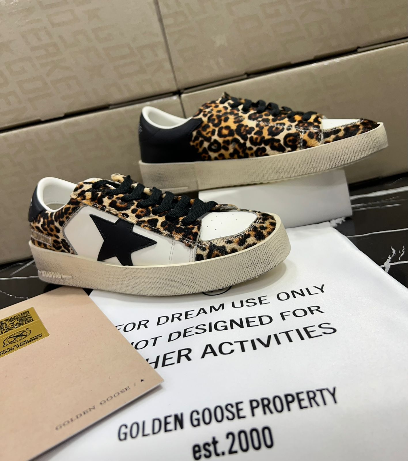 Golden Goose de leopardo Caballero