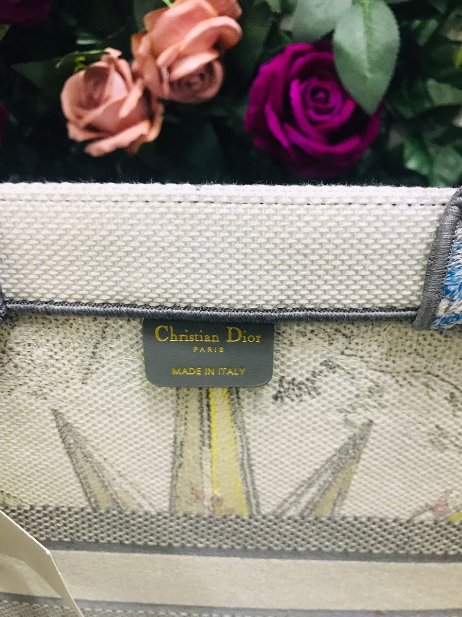 Christian Dior Blanca Patron Flores Tela