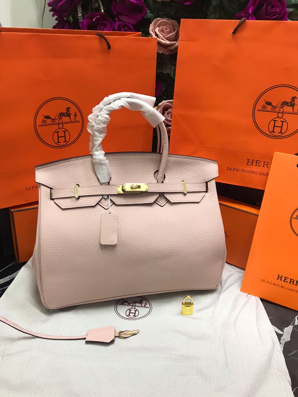 Hermes Birkin Rosa Piel