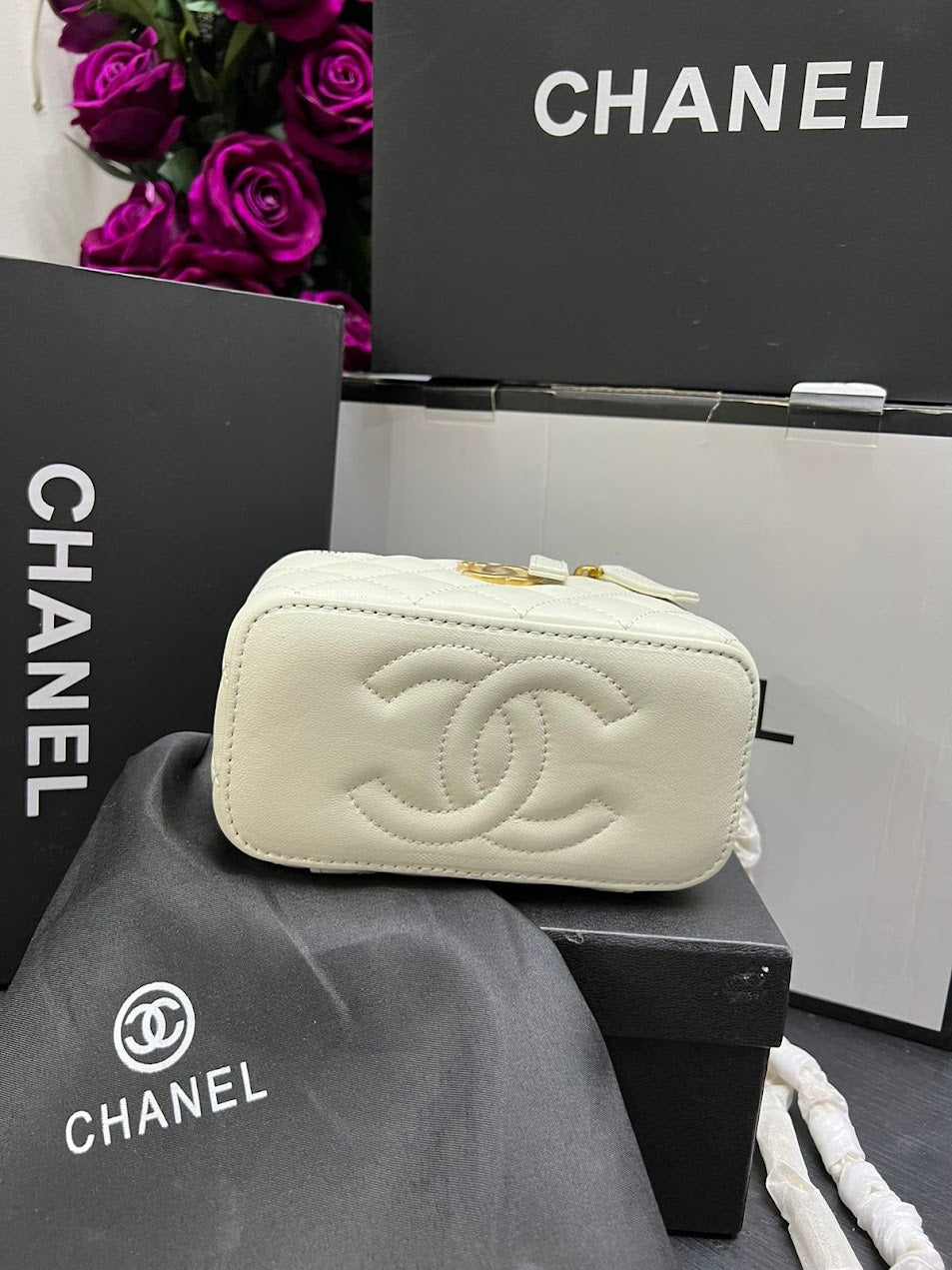 Chanel Blanca Piel Pequeña