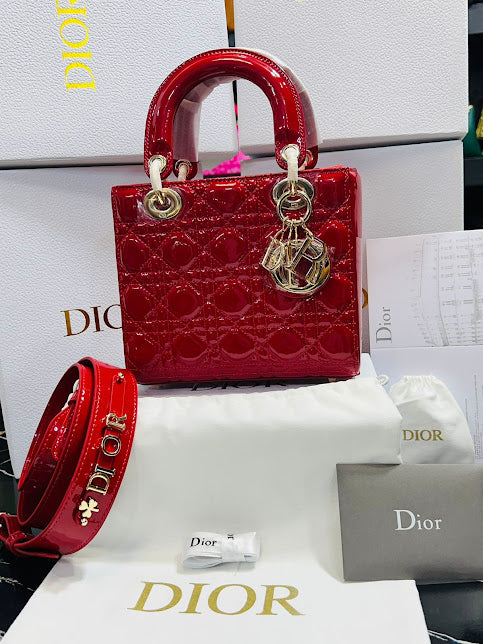 Christian Dior Rojo Charol con Piel