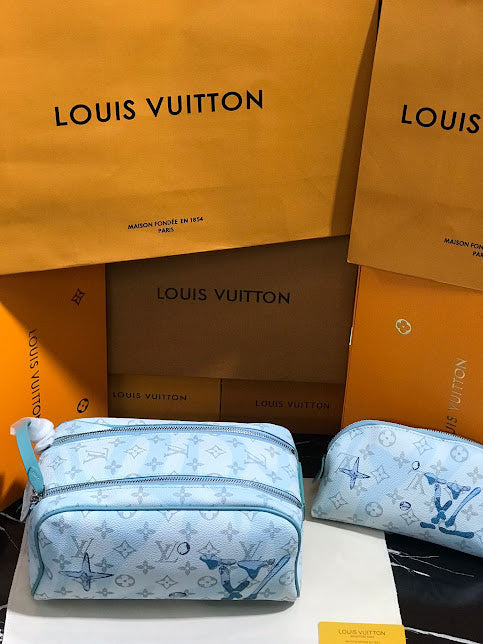 Louis Vuitton Neceser Azul Piel