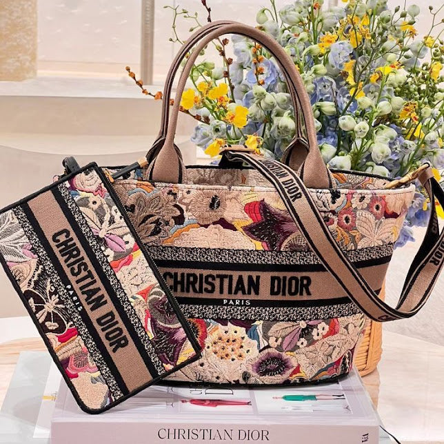 Christian Dior Café Bordada Tela