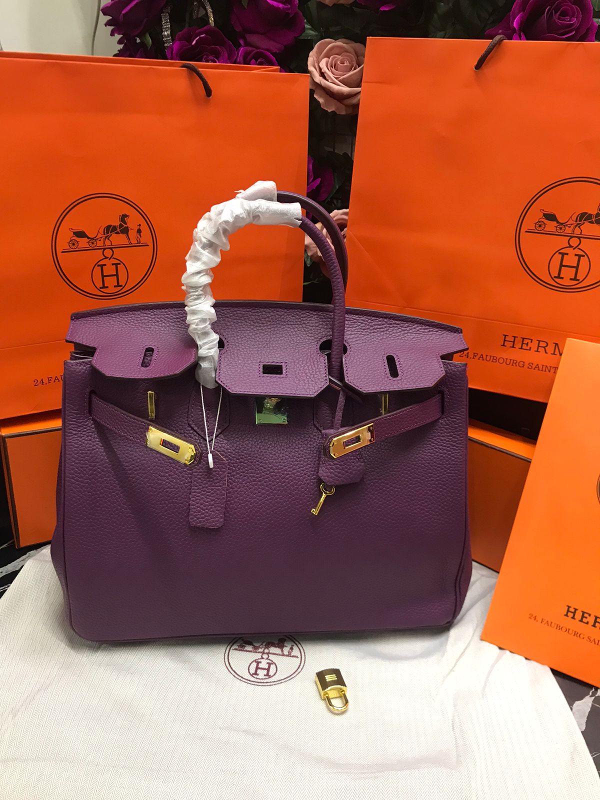 Hermes Birkin Morada Piel