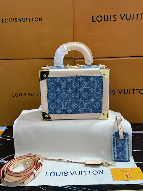 Louis Vuitton Azul Mezclilla Piel