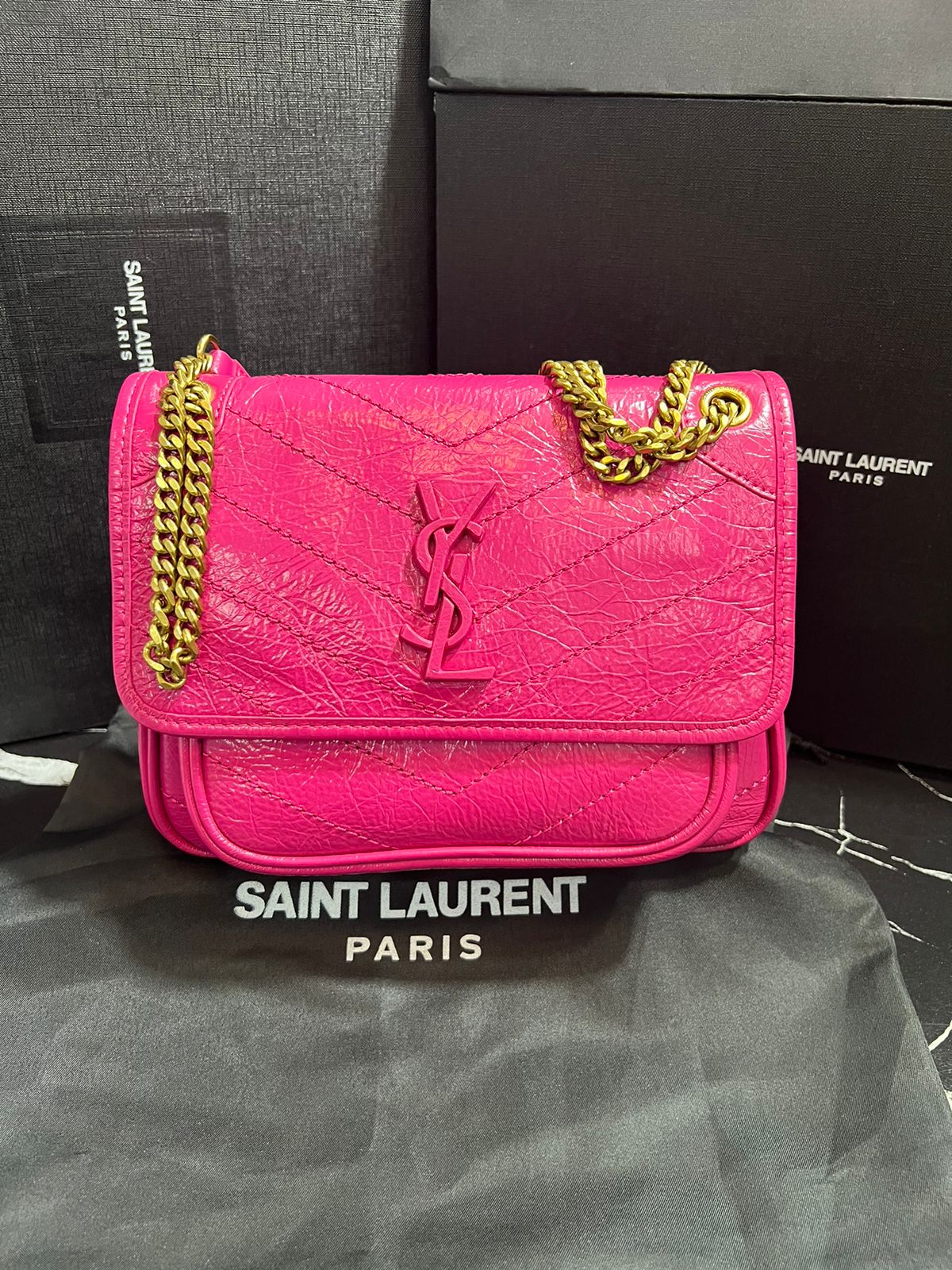 Saint Laurent Rosa Piel