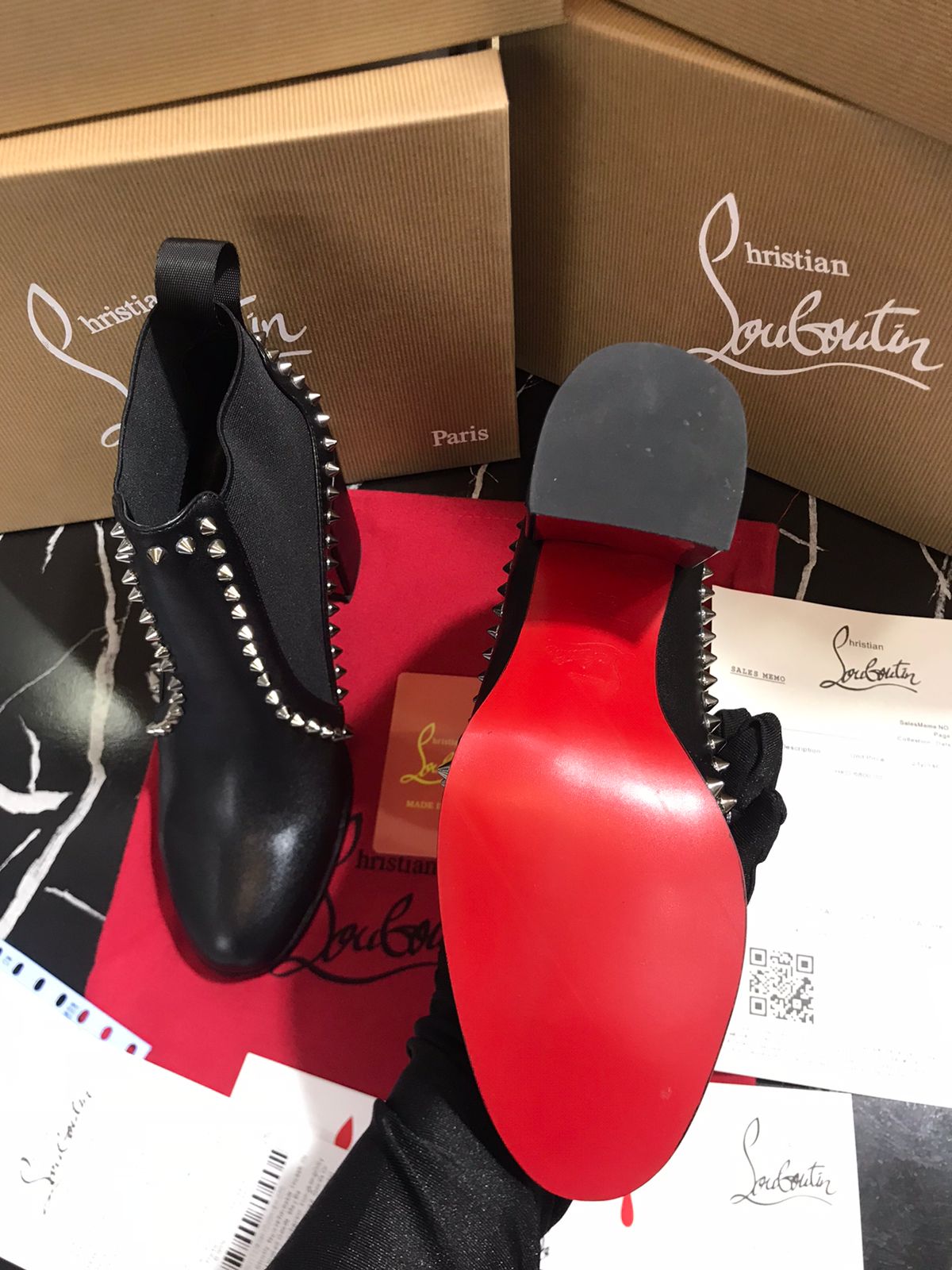 Louboutin botín negros