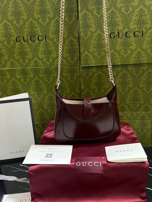 Gucci Vino Cadena Dorada Piel