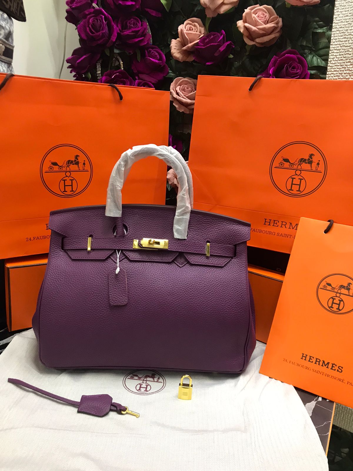 Hermes Birkin Morada Piel