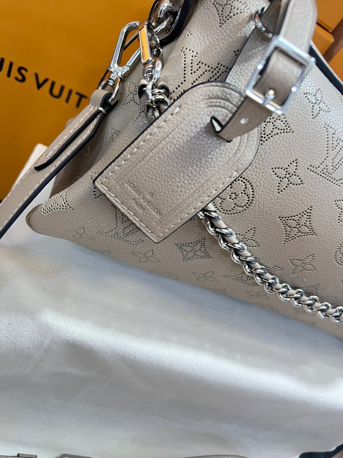 Louis Vuitton Beige Piel