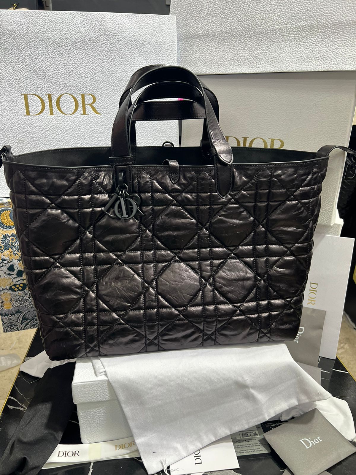 Christian Dior Negra Piel Cordero