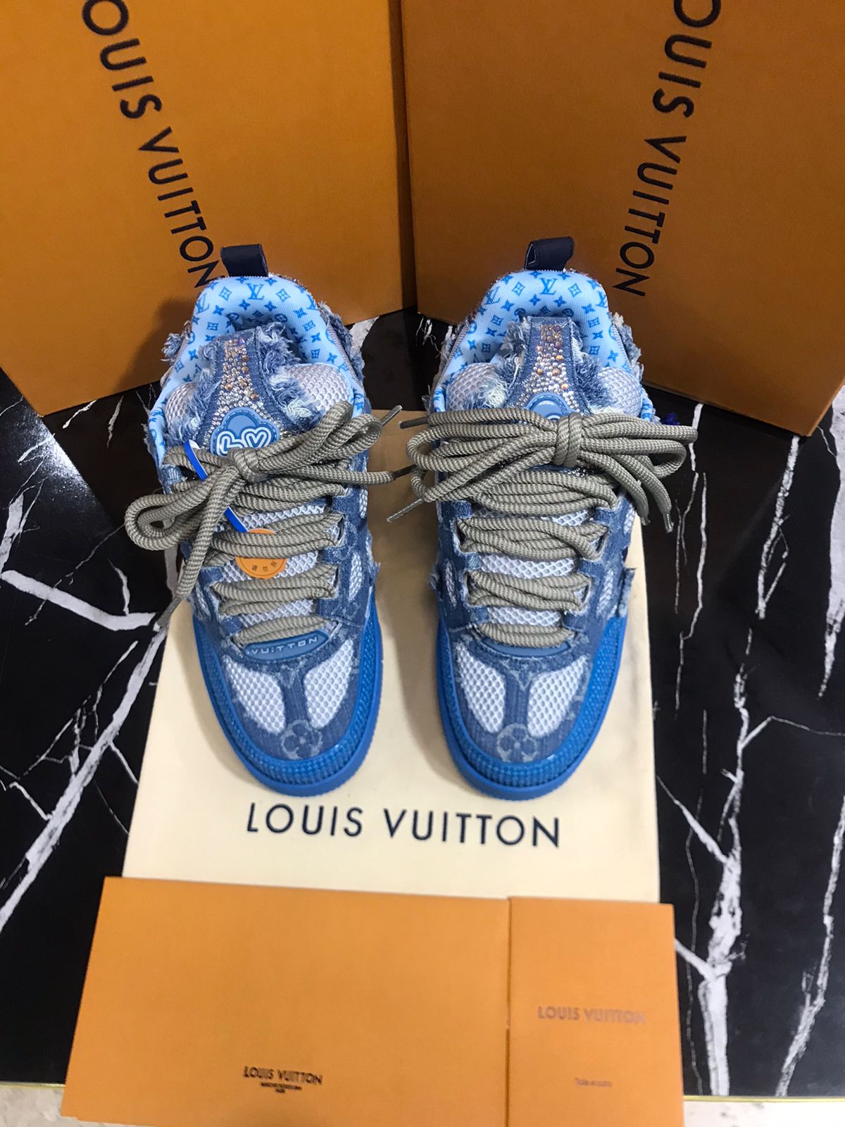 Louis Vuitton tenis azules Caballero