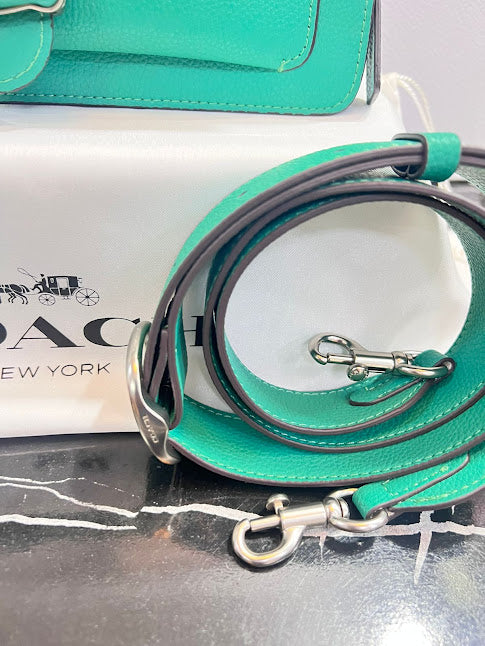 Coach Verde Aqua Piel