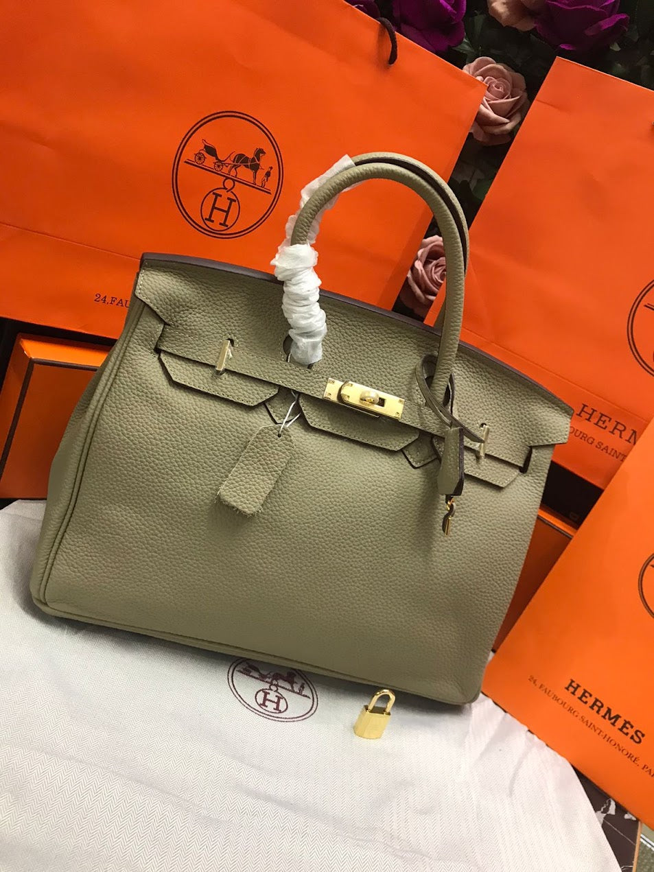 Hermes Verde Piel