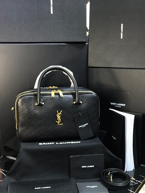 Saint Laurent Negro Piel