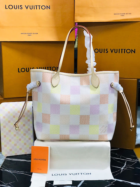 Louis Vuitton Blanco Multicolor Asa Beige Piel