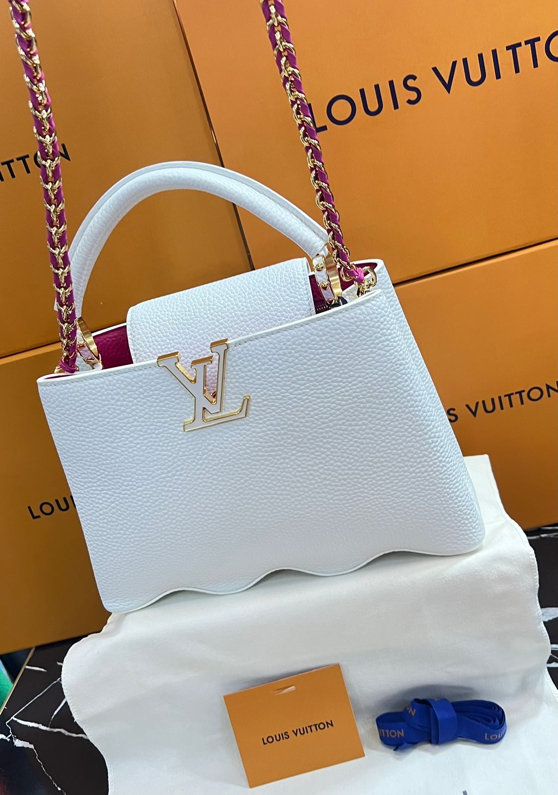 Louis Vuitton Blanca Piel