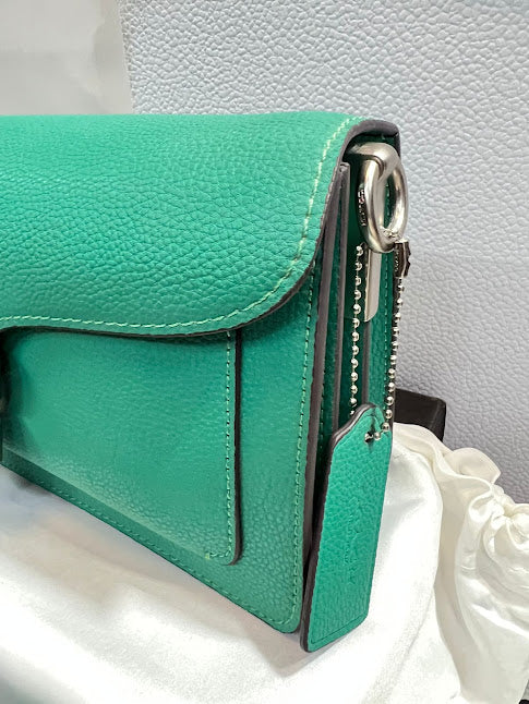 Coach Verde Aqua Piel