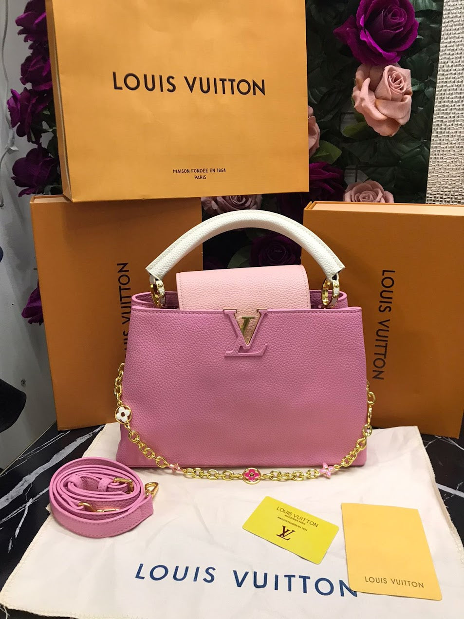 Louis Vuitton Rosa Piel