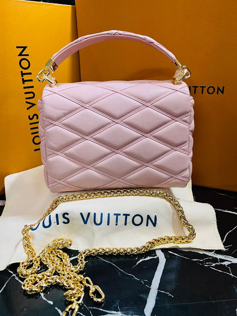 Louis Vuitton Rosa Pastel Piel