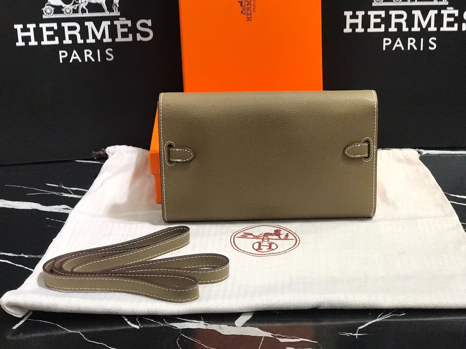 Hermes Verde Piel