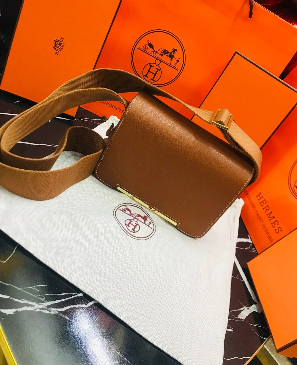 Hermes Ocre Piel