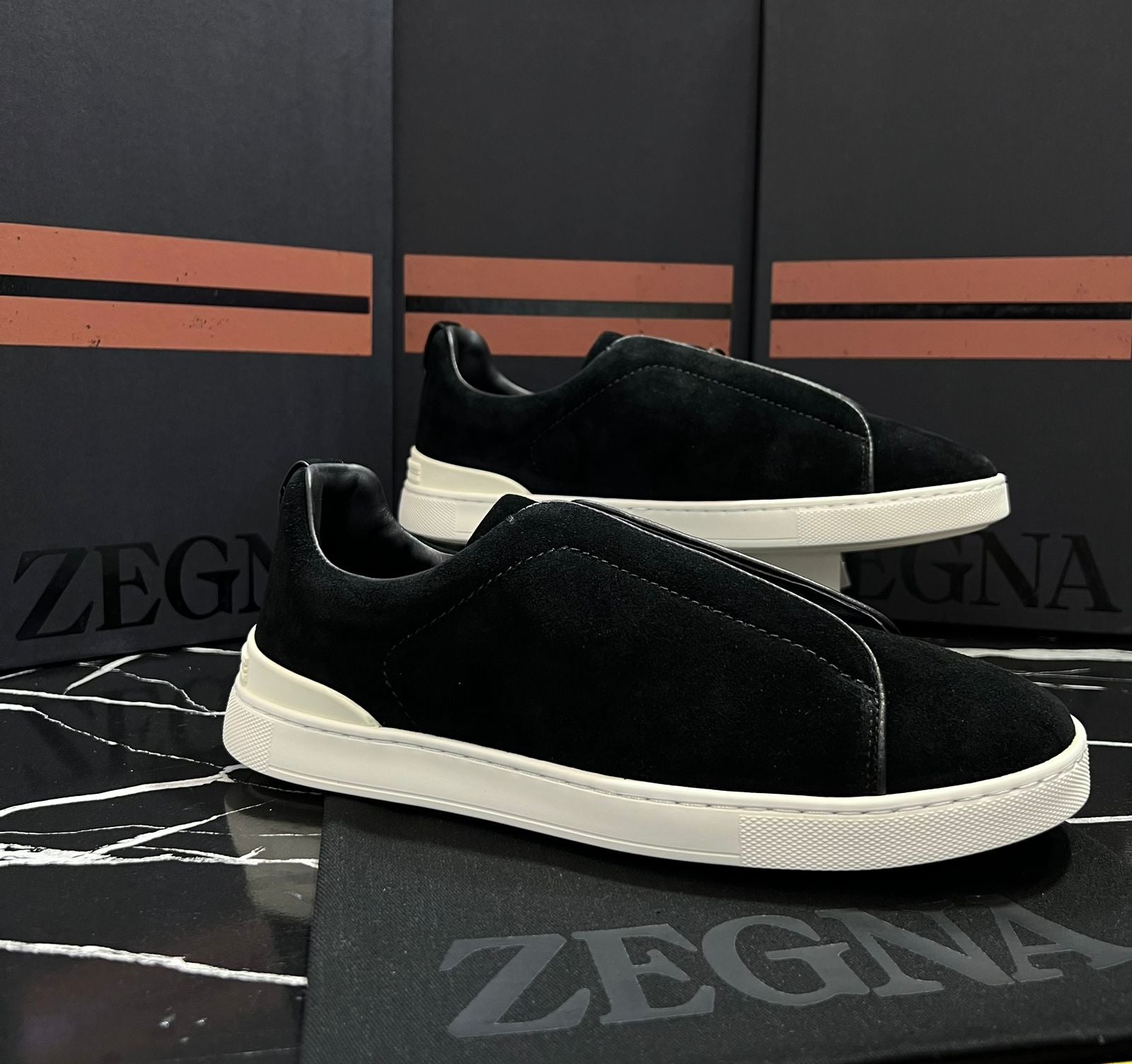 Zegna tenis color negro Caballero