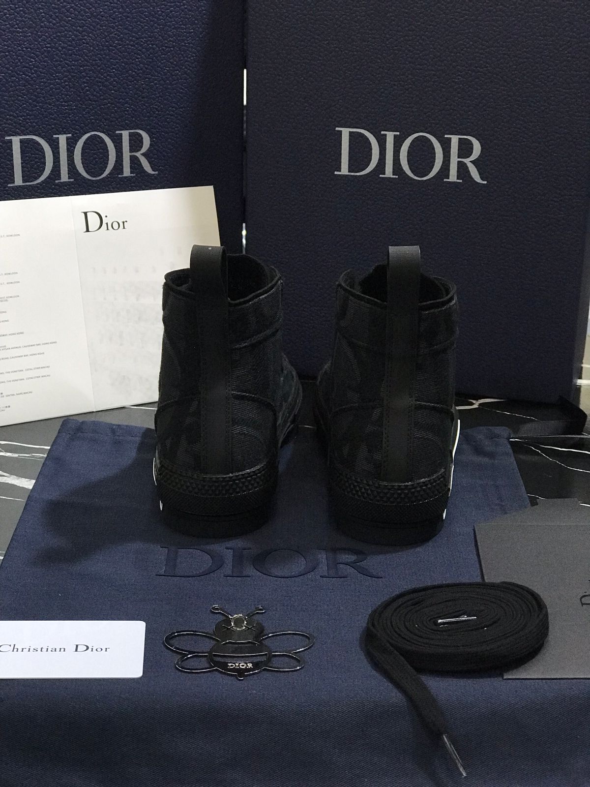 Christian Dior Tenis Botín negros