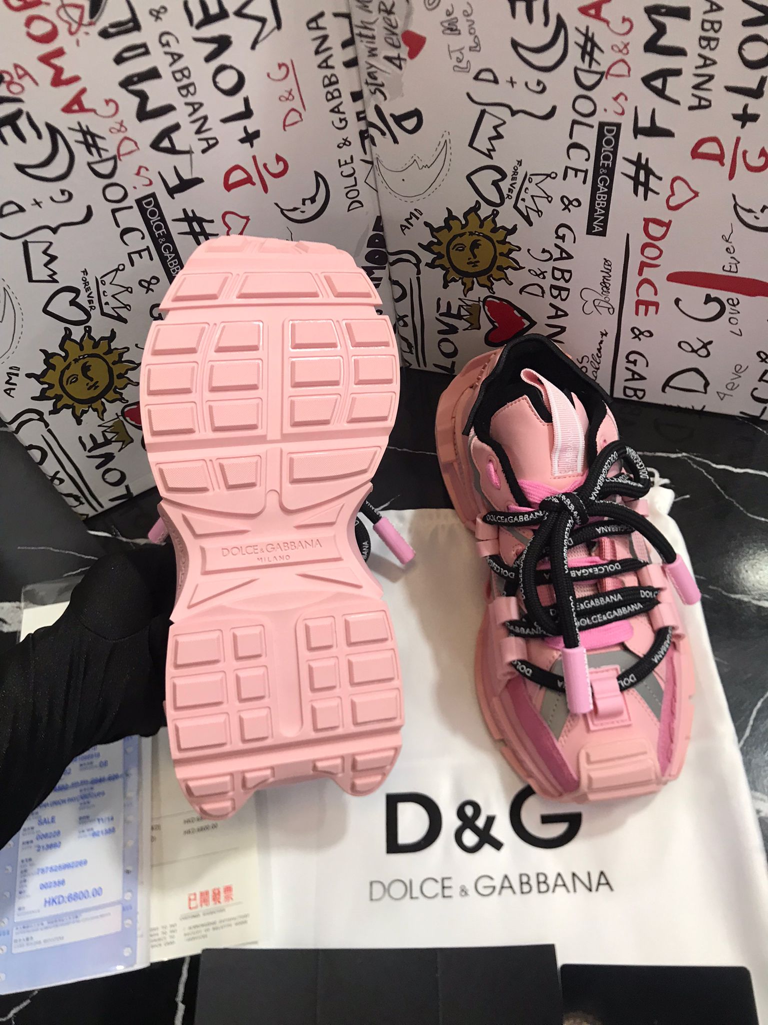 Dolce Gabbana Tenis color rosa