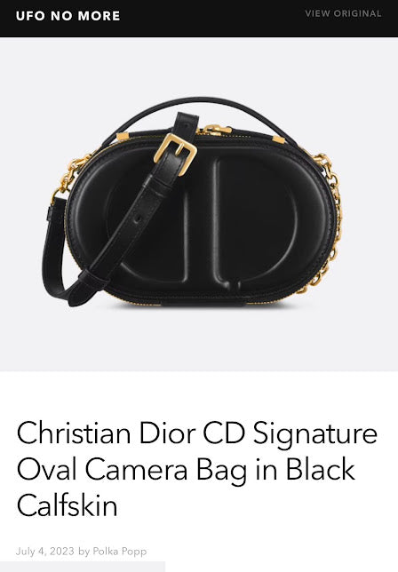 Christian Dior Ovalada Negro Piel