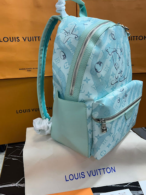 Louis Vuitton Azul Aqua Piel