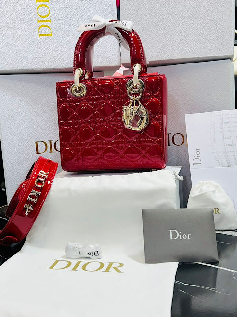 Christian Dior Rojo Charol con Piel