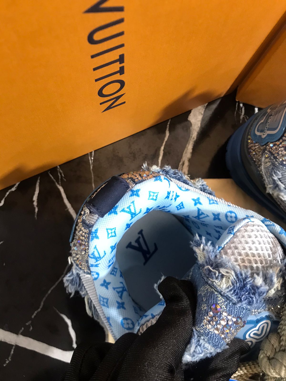 Louis Vuitton tenis azules Caballero