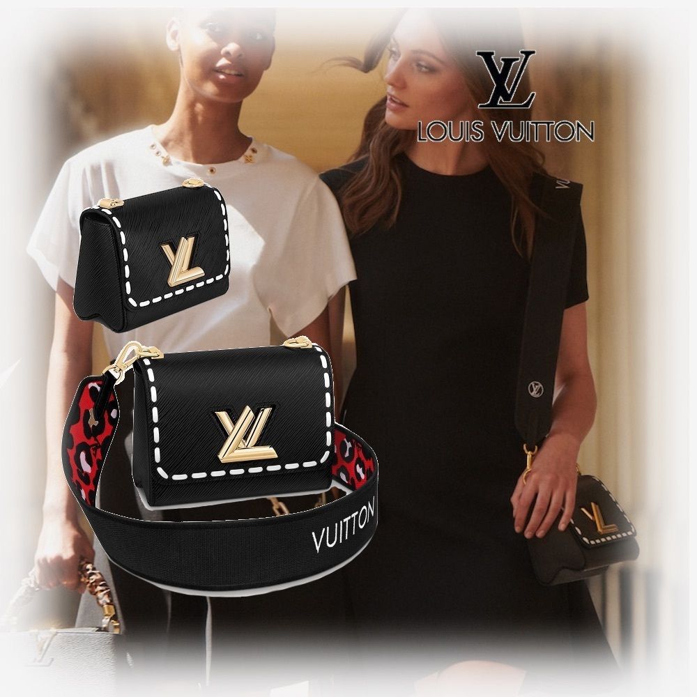 Louis Vuitton Negra Lienzo Blanco Piel