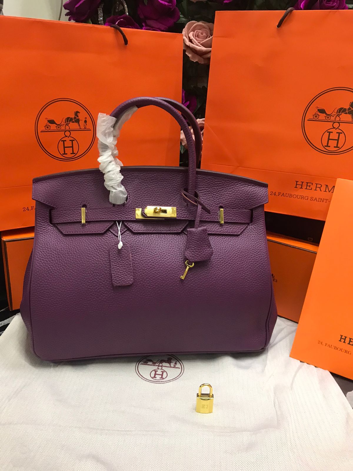 Hermes Birkin Morada Piel