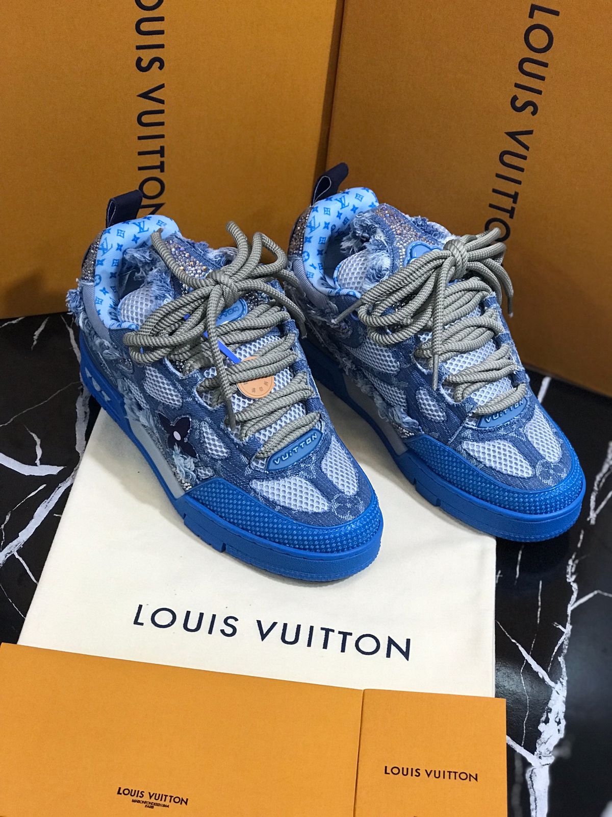 Louis Vuitton tenis azules Caballero