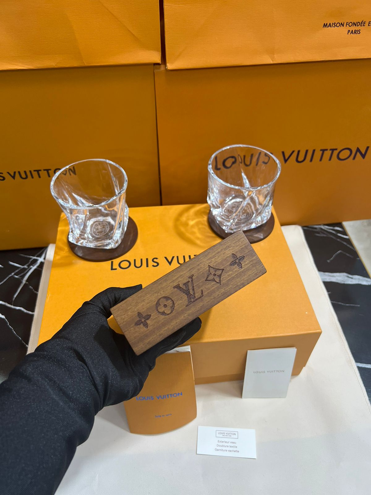 Louis Vuitton Vasos de Wiski con cenicero