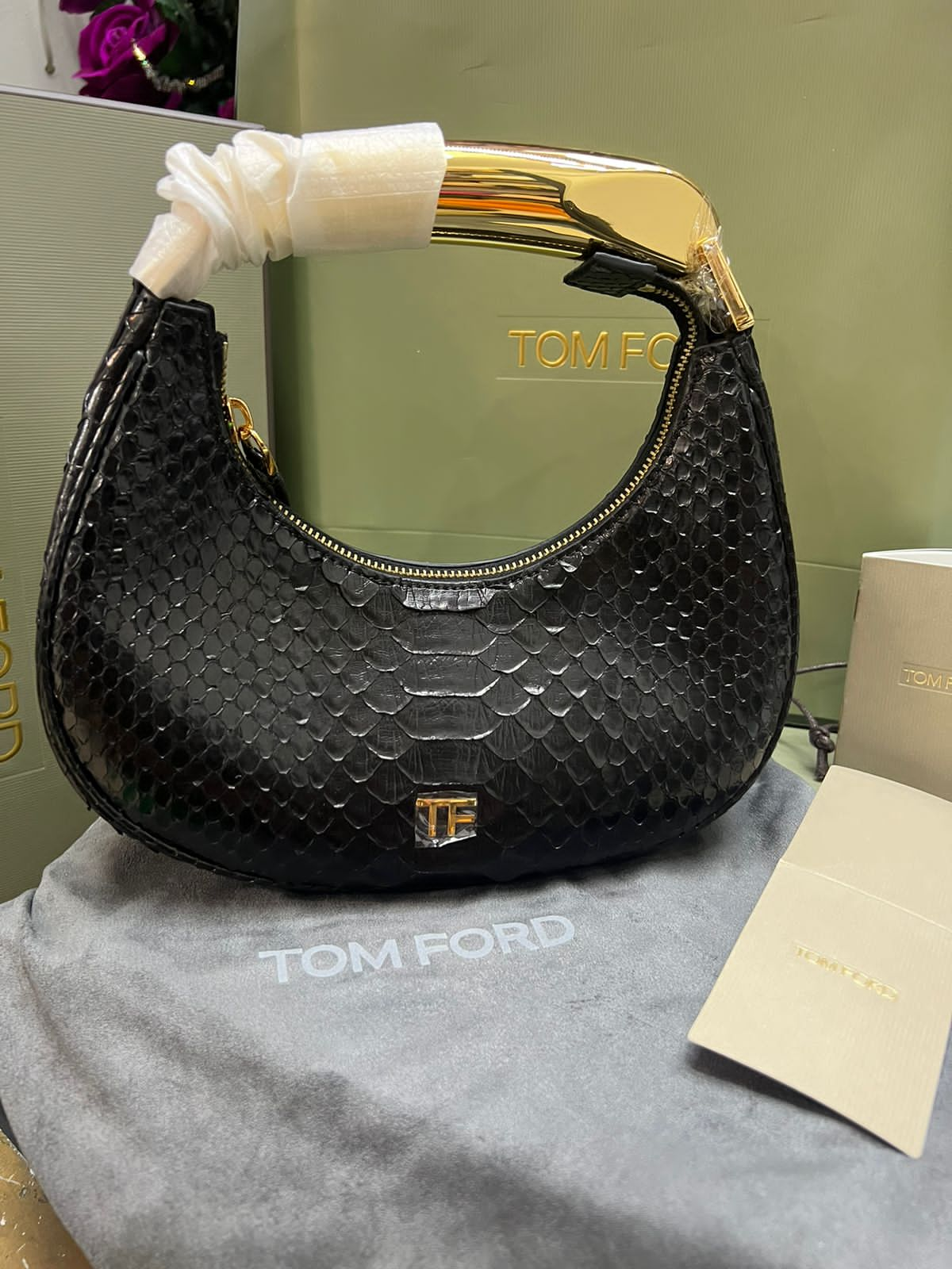 Tom Ford Negro Piel de Serpiente Exclusiva