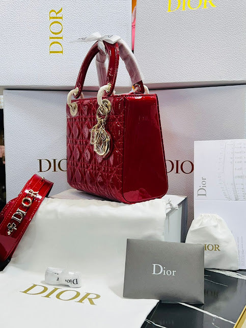 Christian Dior Rojo Charol con Piel