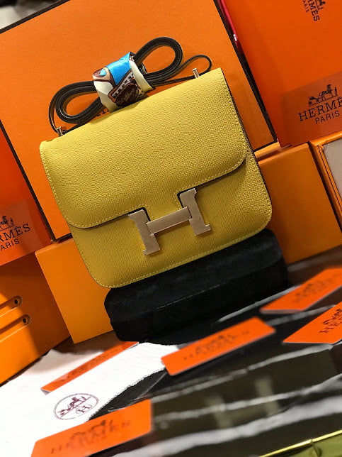 Hermes Amarillo Mostaza Piel