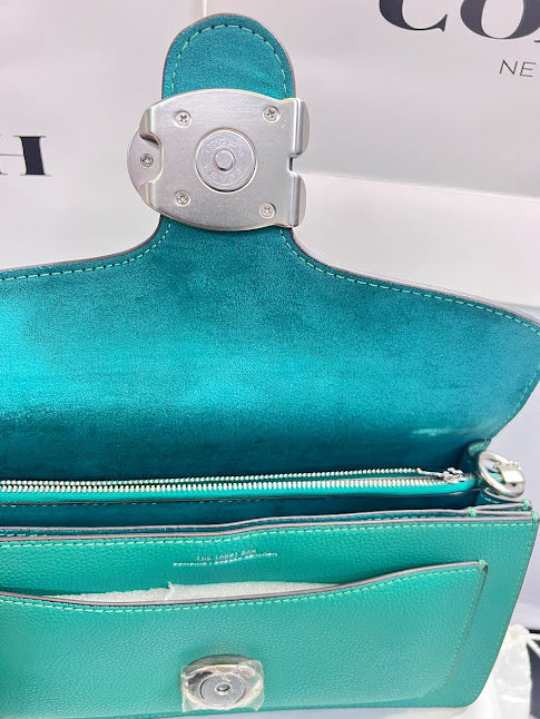 Coach Verde Aqua Piel