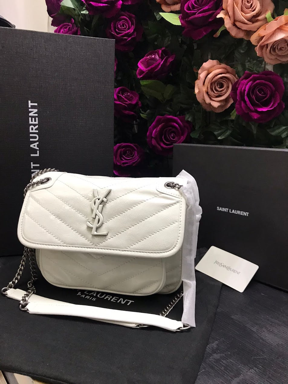 Saint Laurent YSL Blanco Piel