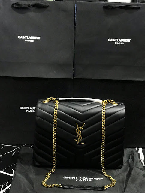 Saint Laurent Negra Grande Piel