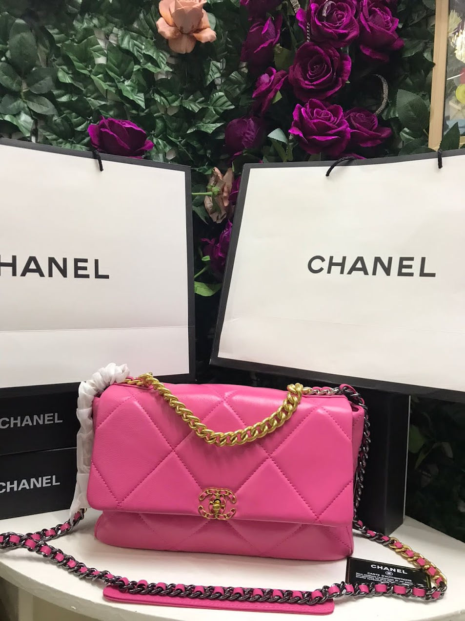 Chanel Rosa Piel