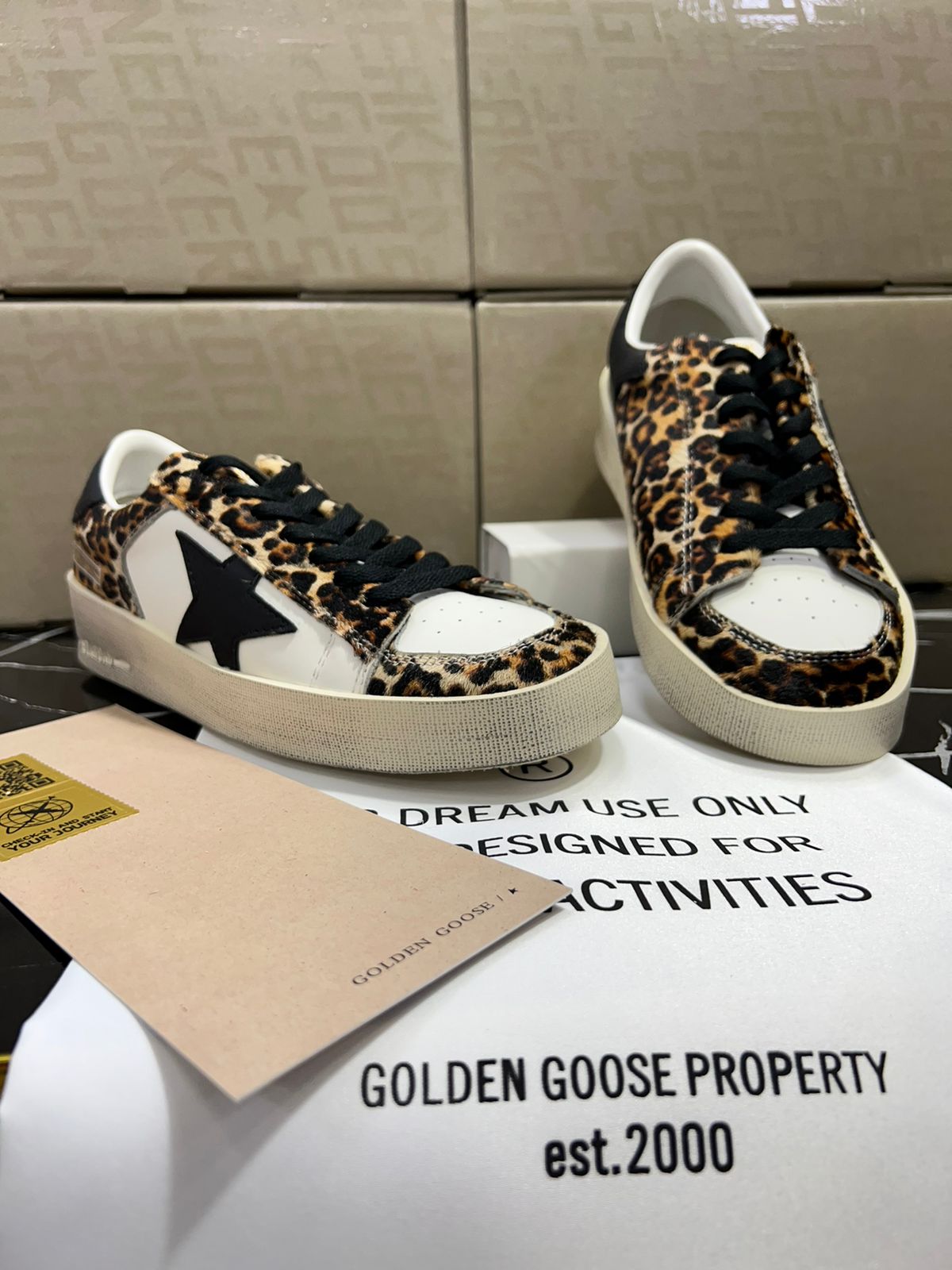 Golden Goose de leopardo Caballero