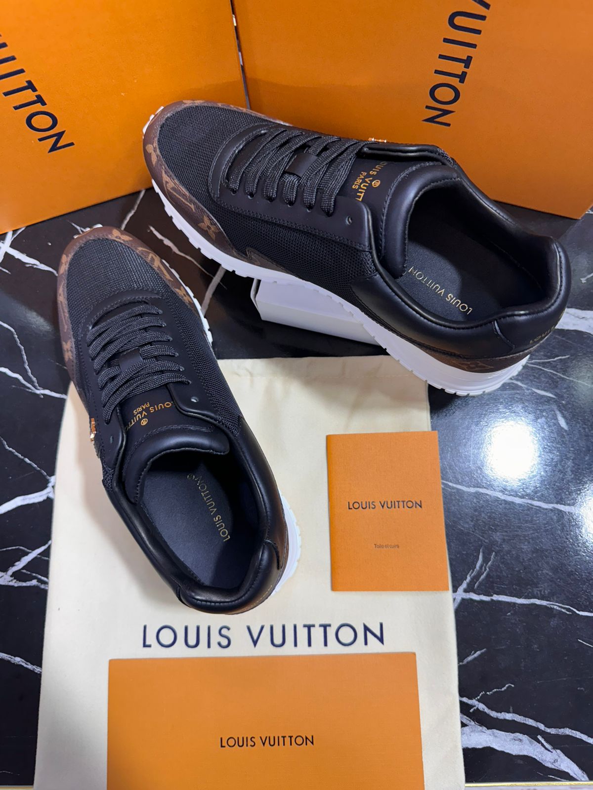 Louis Vuitton Tenis cafés Caballero