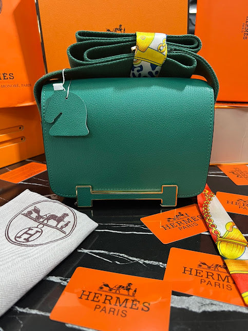 Hermes Verde Piel